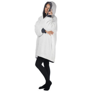 HomeVero Comfort Blanket Βελούδινη Oversized Μπλούζα – Κουβέρτα HV-CB-G Γκρι - Image 6