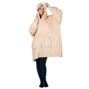 Alternative view of HomeVero Comfort Blanket Βελούδινη Oversized Μπλούζα – Κουβέρτα HV-CB-B Μπέζ