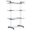Herzberg HG-8034-GRY Πτυσσόμενη Απλώστρα με Ρόδες Γκρι