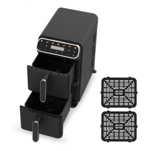 Φριτέζα Αέρος 11L – Διώροφη (Double Decker), 2 Καλάθια, 2460W HomeVero HV-AF11DDK - Image 2