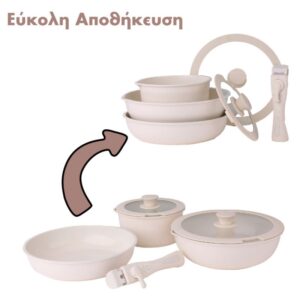 Σετ Aντικολλητικά Σκεύη 8 Τεμαχίων Zilan ZLN0965 - Image 3