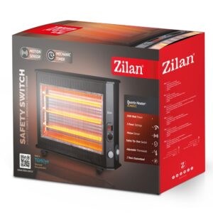 Ζilan Σόμπα Χαλαζία με θερμοστάτη και ERP 2000W ZLN6821 - Image 3